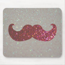 Moustache rose de Bling (graphique de scintillemen Tapis De Souris