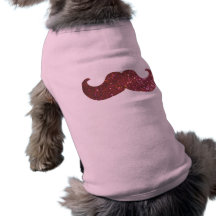 Moustache rose de Bling (graphique de scintillemen T-shirt Pour Animal Domestique