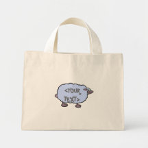 Moutons bleus, <YOUR TEXT> Sac
