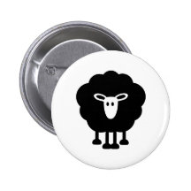 Moutons drôles badges avec agrafe