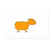 Moutons oranges cartes de visite personnelles