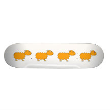 Moutons oranges plateaux de skateboards