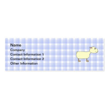 Moutons sur le contrôle bleu modèle de carte de visite