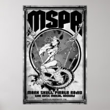 MSPR - Marquez la radio de pirate de crâne - Demon Posters