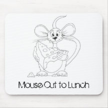 Muis uit aan Lunch Mousepad! Muis Mat