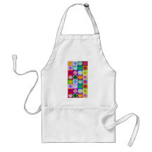 Multicolored Vierkanten Smiley Schort
