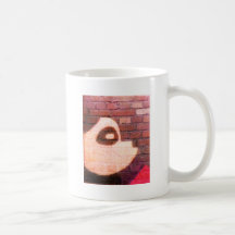 mur de graffiti de panda mugs à café