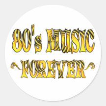 musique 80s pour toujours adhésifs ronds