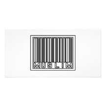 Musulmans de code barres photocarte personnalisée