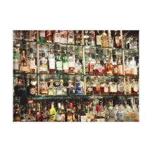 Muur van Flessen Gallerij Wrapped Canvas