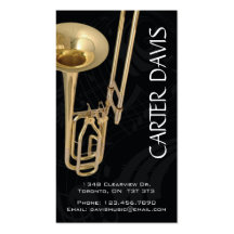 Muzikaal Instrument - Trombone Visitekaartjes