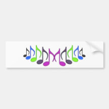 Muzikaal Symbool "M " Bumperstickers