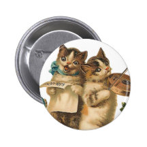 Muzikale Katten Speld Buttons