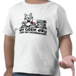 My geek dog does my homework t-shirt