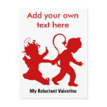 My Reluctant Valentine Post Card