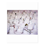 Mystère indiqué à la colline de bonhomme de neige cartes postales