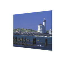 Na, Etats-Unis, Orégon, Bandon, phare de Coquille Impression Sur Toile