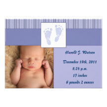 Naissance d'empreintes de pas de bébé - bleu bristol