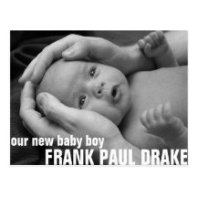 Naissance personnalisable Annoucement 2 Carte Postale