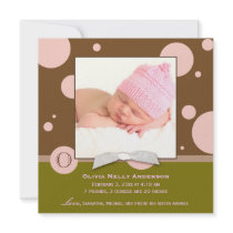 Naissance rose de photo de bébé de monogramme de p