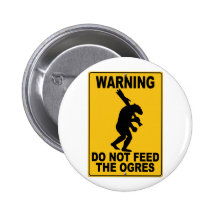 N'alimentez pas les ogres pin's avec agrafe