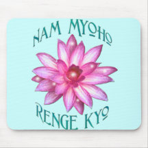 Nam Myoho Renge Kyo met het Ontwerp van de Bloem v Muismatten