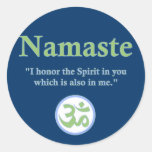Namaste - avec la citation et le symbole de l'OM Autocollants