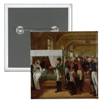 Napoleon die het Ziekenhuis van Invalides bezoeken Buttons