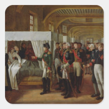 Napoleon die het Ziekenhuis van Invalides bezoeken Stickers