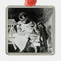 Napoleon die zijn kaarten bestuderen door lamplich ornament