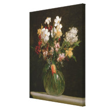 Narcisses Blancs, Jacinthes et Tulipes, 1864 Impression Sur Toile