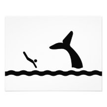 Natation avec les baleines faire-part personnalisables