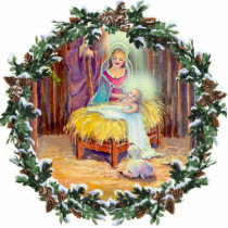 NATIVITÉ et GUIRLANDE par SHARON SHARPE