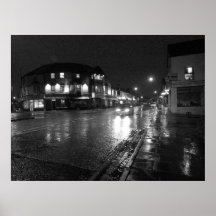 Natte Avond, Road van Salisbury Cardiff (2) Afdruk