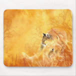 Nature animale de puma de puma de puma d'aquarelle tapis de souris