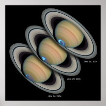 Nature dynamique des aurores de Saturn de planète Posters