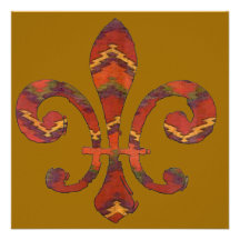 Navajo Rug Fleur De Lis Faire-parts