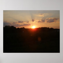 NC zonsondergang Afdruk