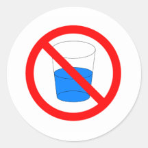 Ne buvez pas l'eau adhésifs ronds