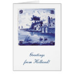 Nederlandse traditionele blauwe tegel kaart