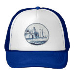 Nederlandse traditionele blauwe tegel mesh petten