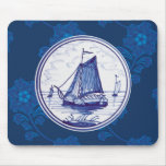 Nederlandse traditionele blauwe tegel muis mat