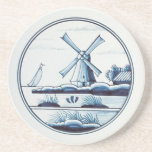 Nederlandse traditionele blauwe tegel onderzetter voor drankjes