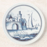 Nederlandse traditionele blauwe tegel onderzetter voor drankjes