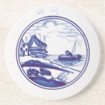 Nederlandse traditionele blauwe tegel onderzetter