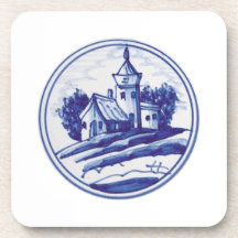 Nederlandse traditionele blauwe tegel onderzetter