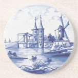 Nederlandse traditionele blauwe tegel onderzetter