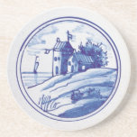 Nederlandse traditionele blauwe tegel onderzetter