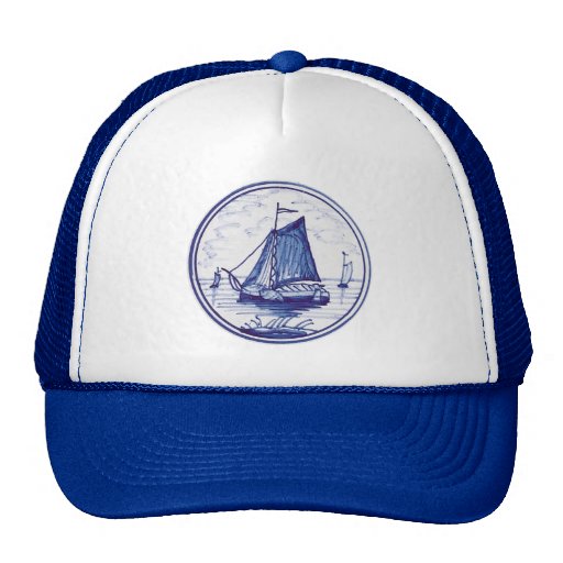 Nederlandse traditionele blauwe tegel trucker petten