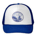 Nederlandse traditionele blauwe tegel petten